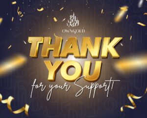 Own Gold 3 Years - Thank you message